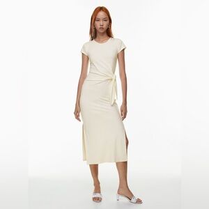 aritzia green wrap dress Juliette Long Sleeve Wrap Dress main image 0